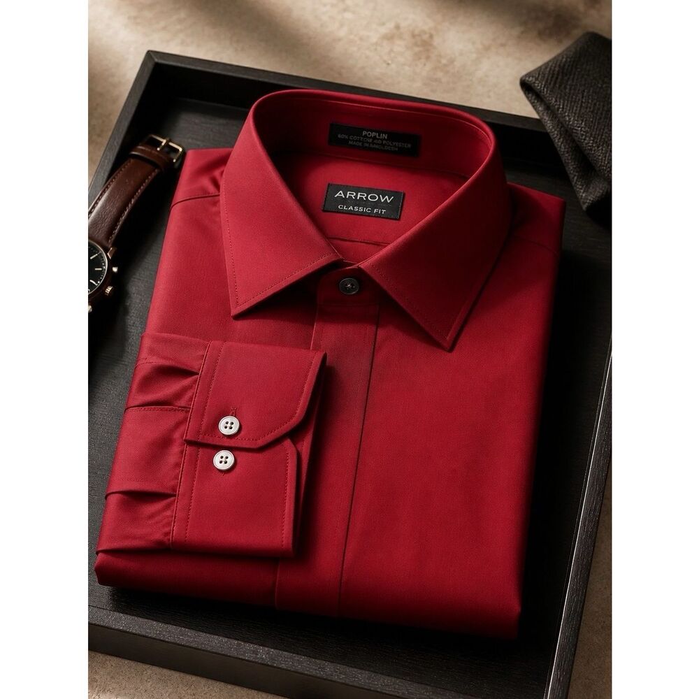 Classic Fit Arrow Dress Shirt Red
